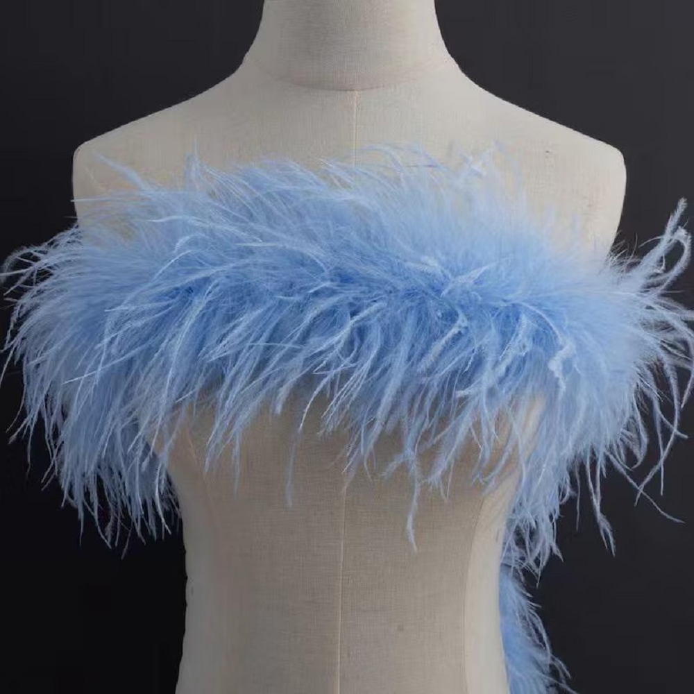 Feather Trim Marabou - 1Ply Ostrich feather boa 13-15CM long
