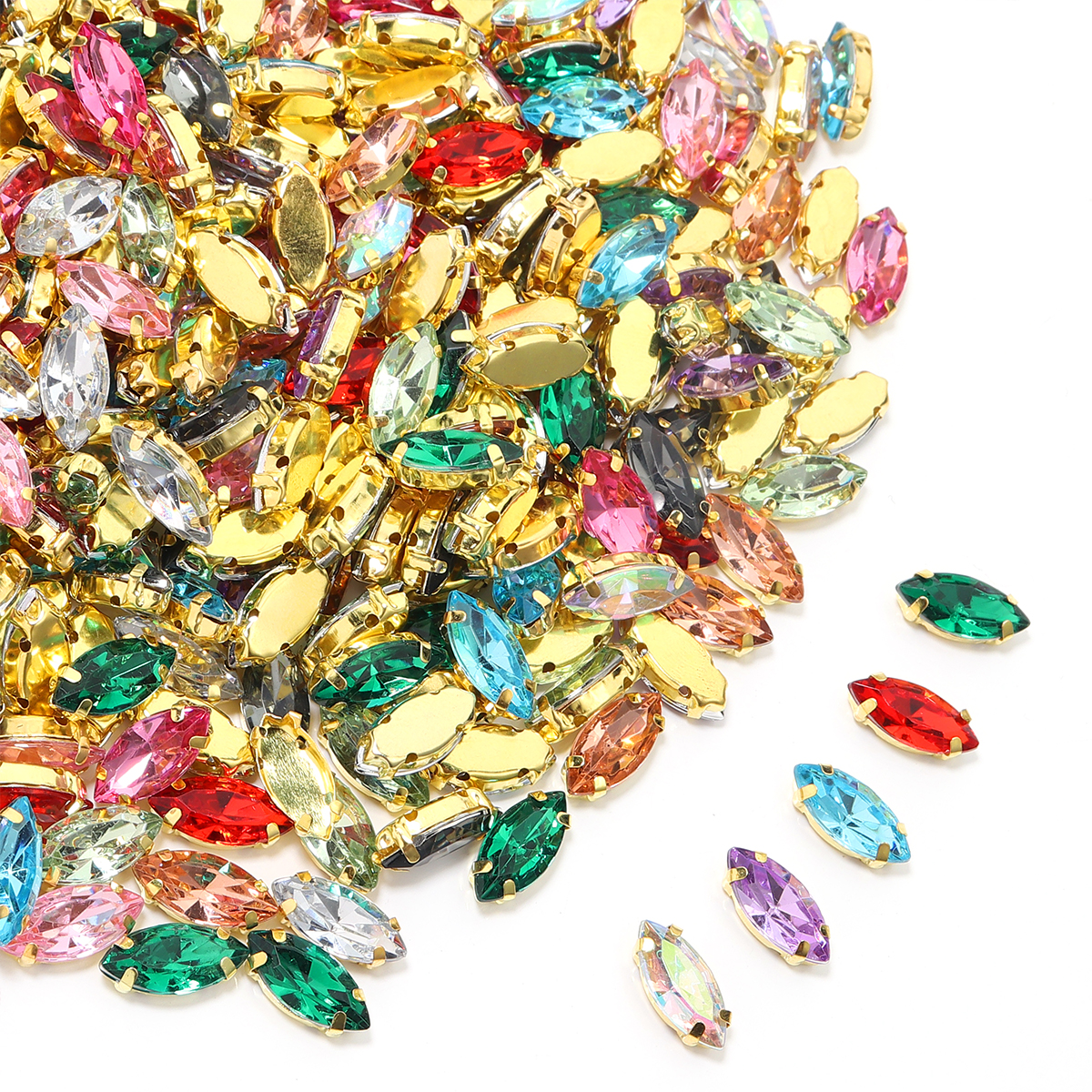 50pcs Horse Eye Shape Stainles - Sew On Rhinestone recension och pris