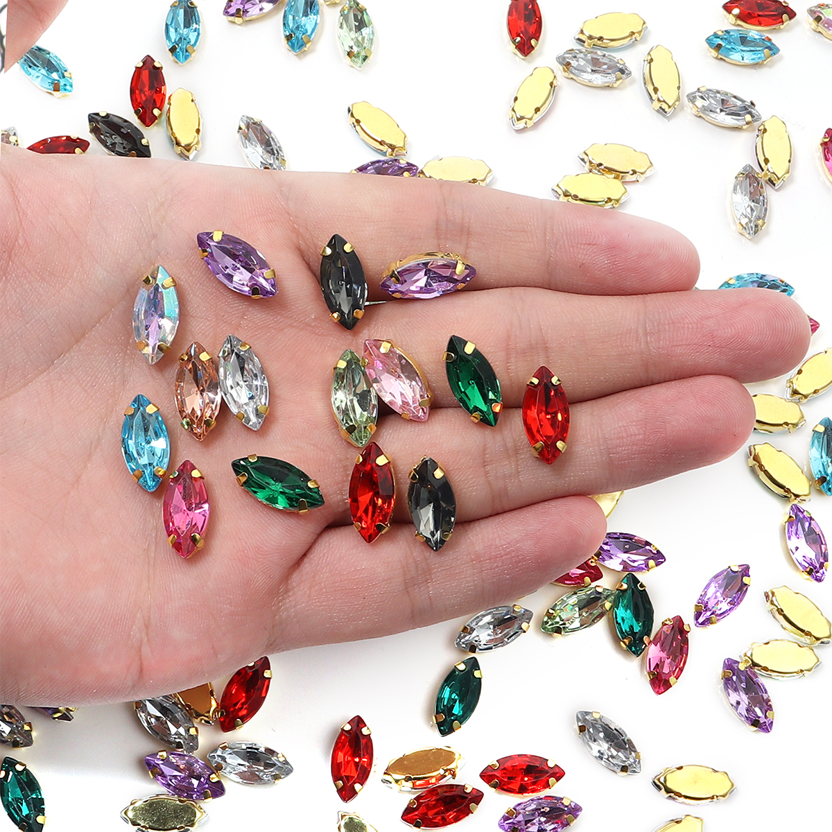 50pcs Horse Eye Shape Stainles - Sew On Rhinestone recension och pris