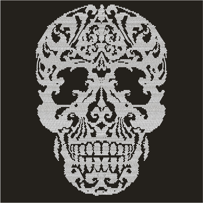 Skull Hotfix Strass Motif Cust - Hotfix Rhinestone Sheet recension och pris