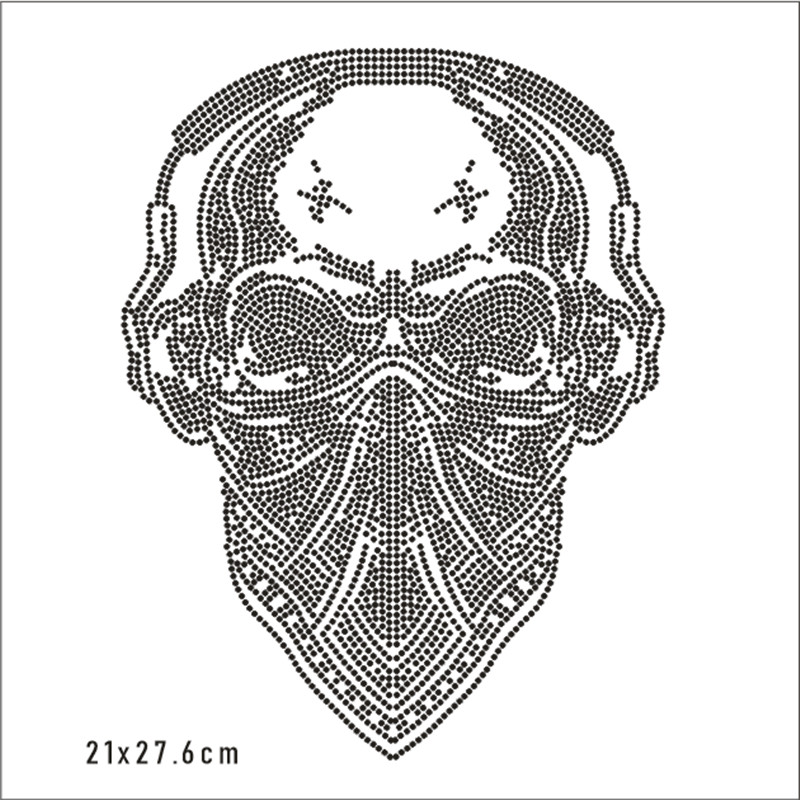 Skull Hotfix Strass Motif Cust - Hotfix Rhinestone Sheet recension och pris