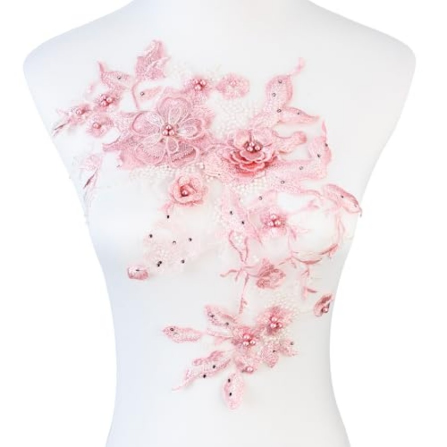 Colorful Flower Fabric Beaded  - Applique Patch Flower recension och pris