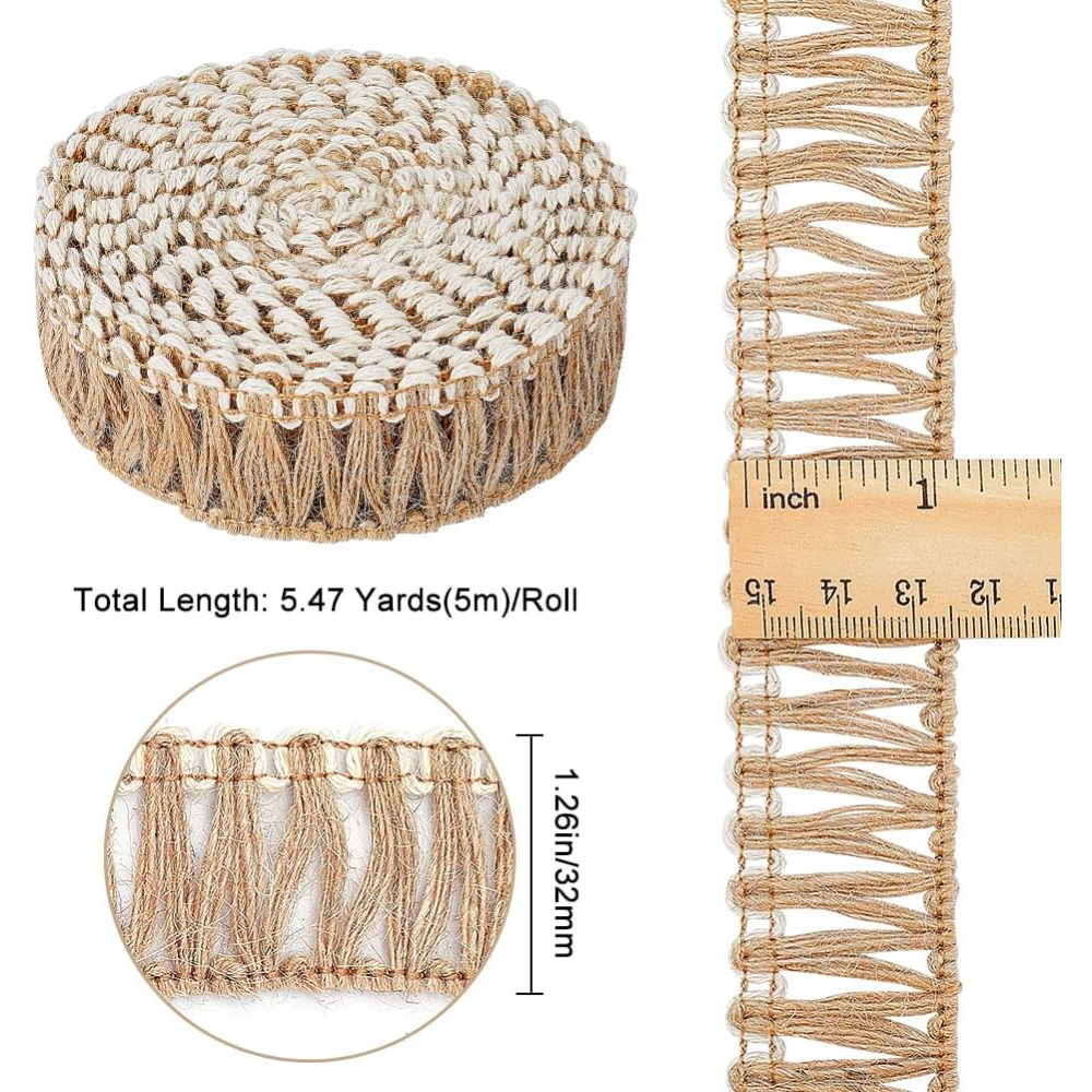 5 Meters Burlap Fringe Tassel  - Tassel Fringe Trim recension och pris