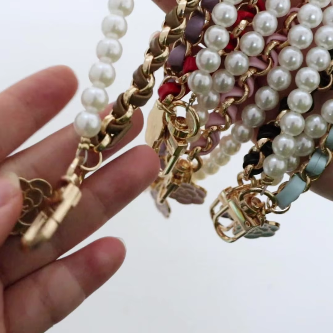 1 Strand/Lot Leather Imitation - Pearl Trim Chain recension och pris