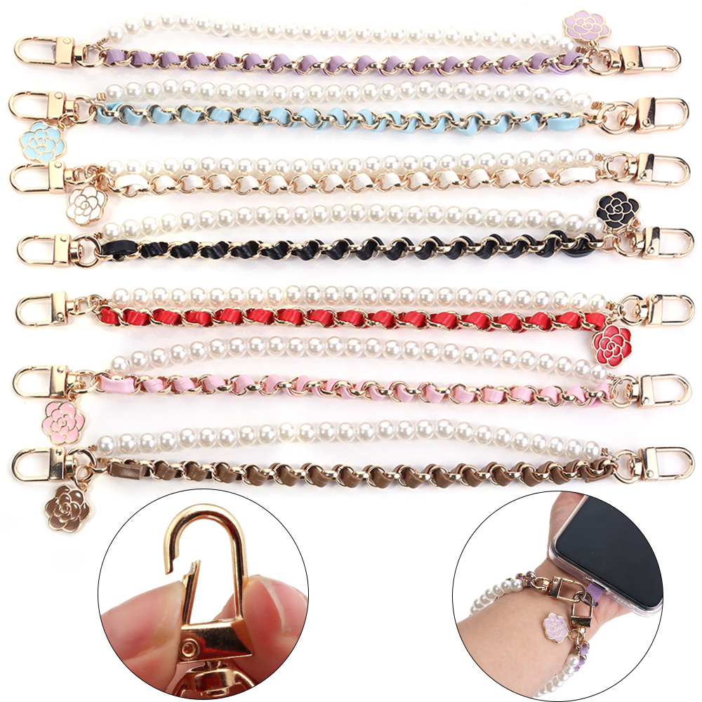 1 Strand/Lot Leather Imitation - Pearl Trim Chain recension och pris