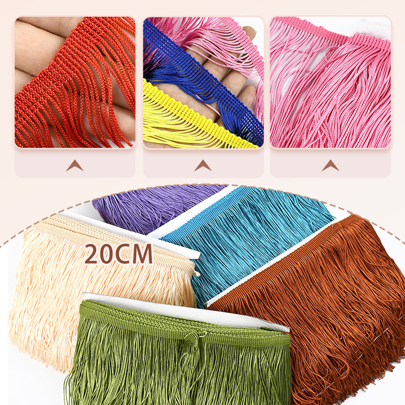2/5/10Yard 20cm Latin Dress Ta - Fringe Ribbon Sewing recension och pris