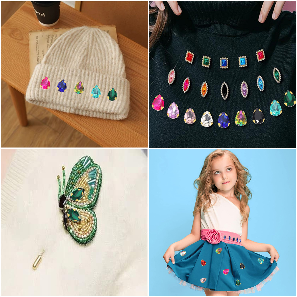 50pcs Colorful Sew-on Claw Rhi - Sew On Rhinestone recension och pris