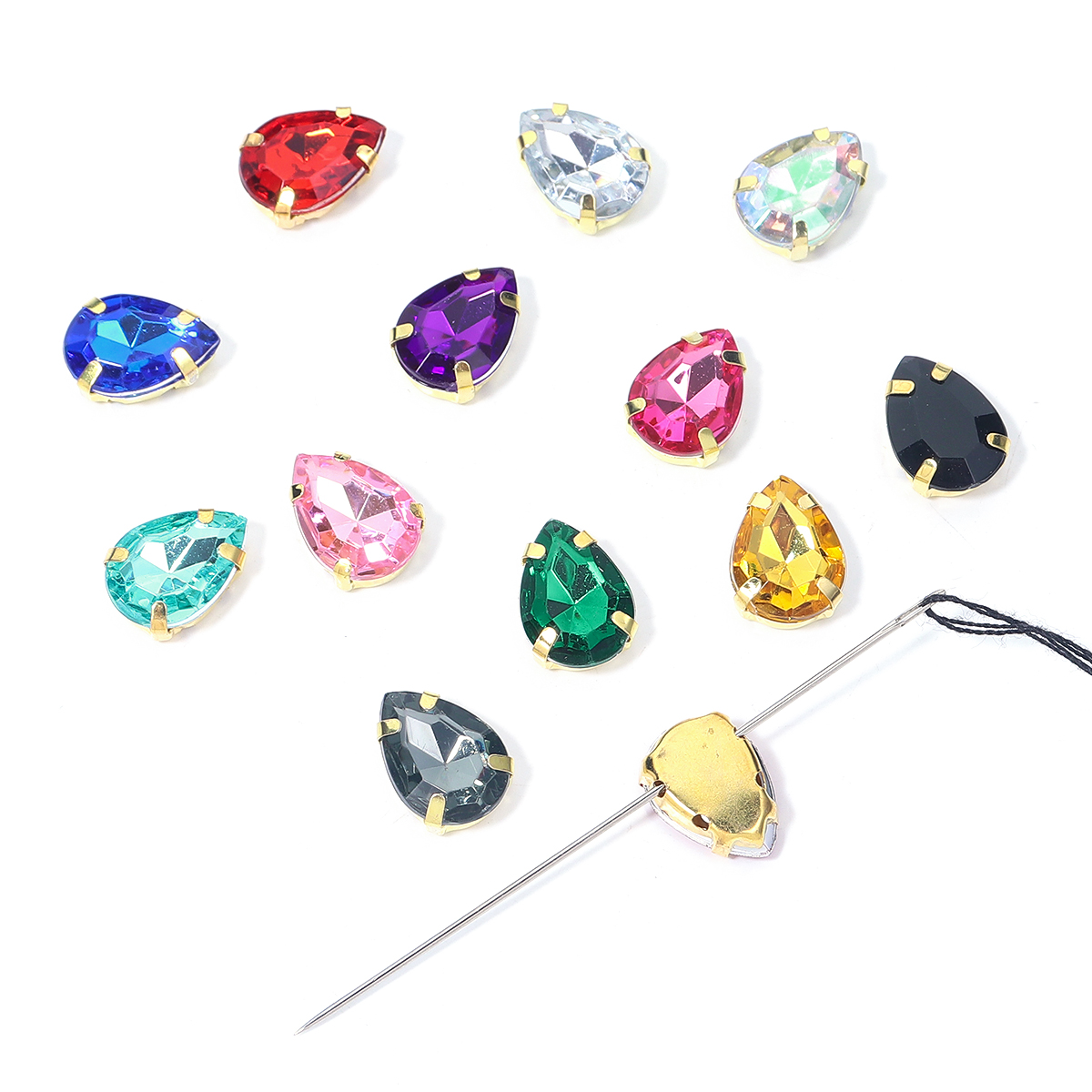 50pcs Colorful Sew-on Claw Rhi - Sew On Rhinestone recension och pris