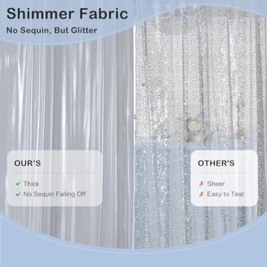 Parties and weddings: silver s - Sequin Fabric Panel recension och pris