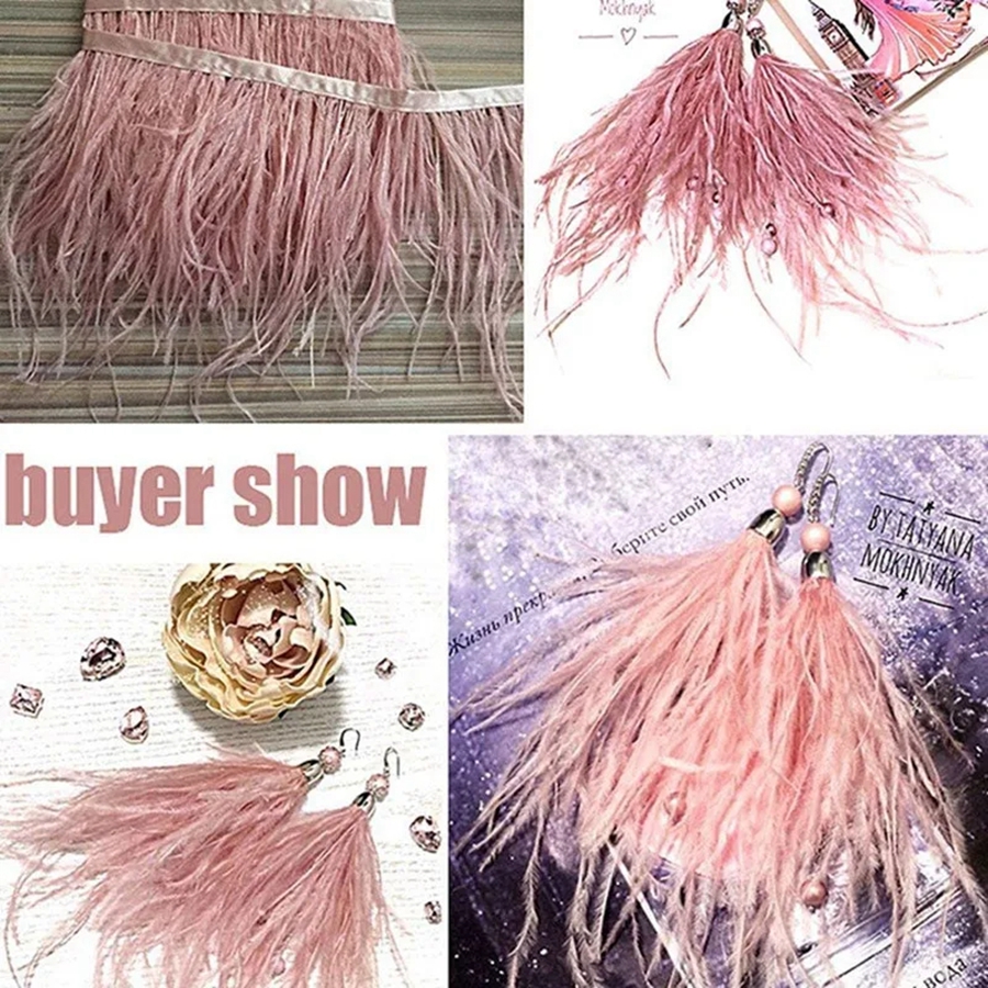 100CM Natural ostrich Feather  - Feather Trim Marabou recension och pris