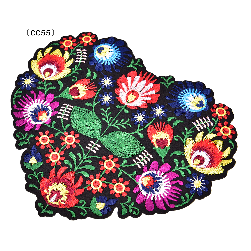 1Pc Heart Shape Flower Embroid - Applique Patch Flower recension och pris
