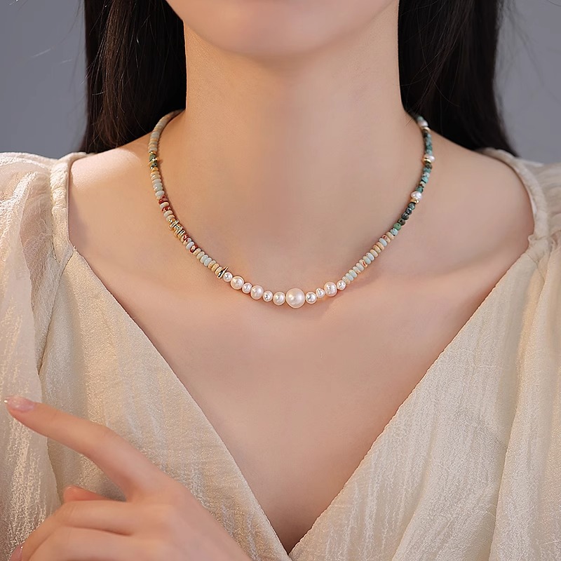 New Arrival Trendy Mixed Color - Pearl Trim Chain recension och pris