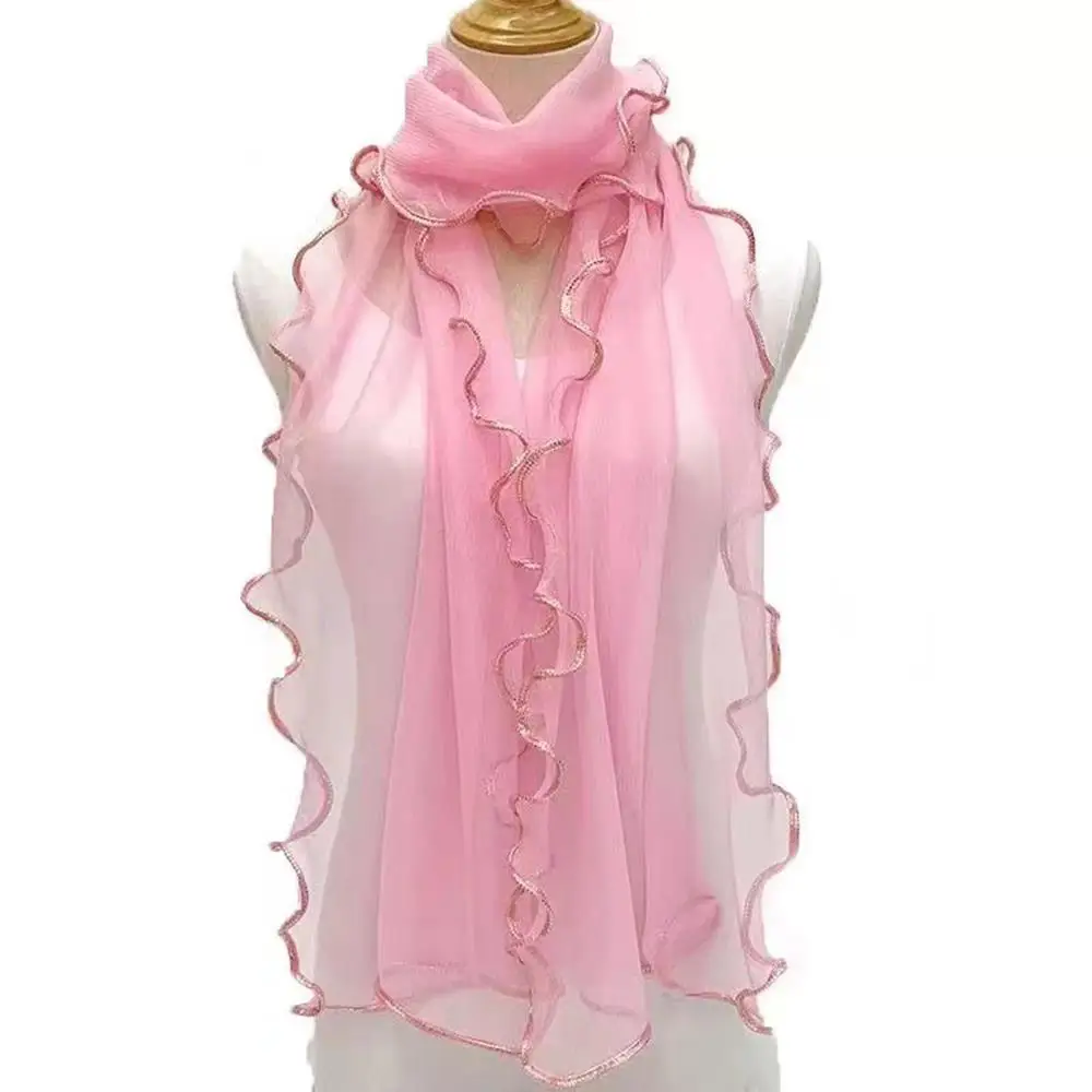 Lightweight Hijab Silk Shawl W - Tassel Fringe Trim recension och pris