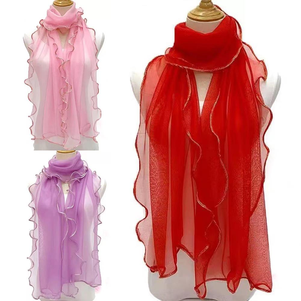 Lightweight Hijab Silk Shawl W - Tassel Fringe Trim recension och pris