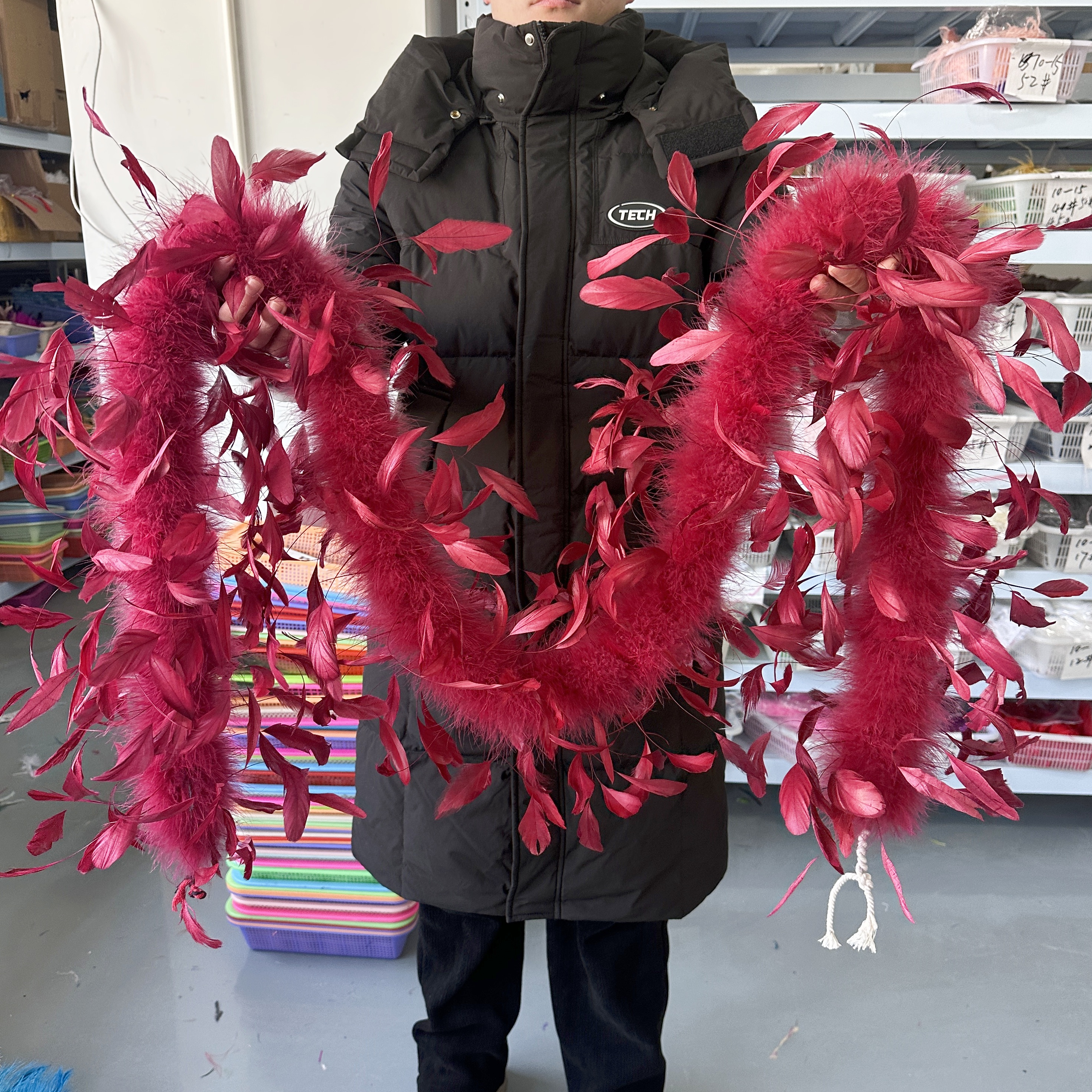 2Meter Burgundy Turkey Marabou - Feather Trim Marabou recension och pris