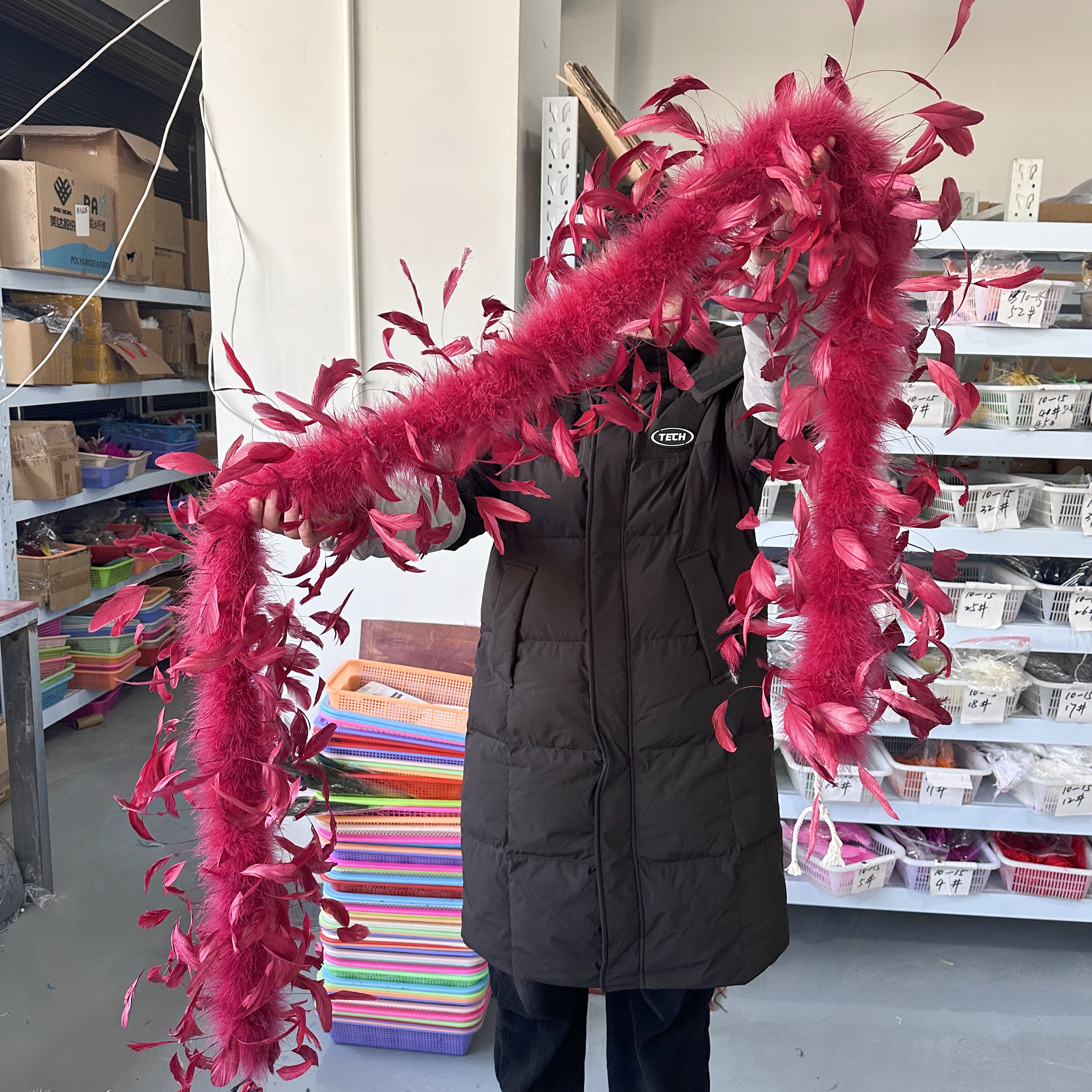 2Meter Burgundy Turkey Marabou - Feather Trim Marabou recension och pris