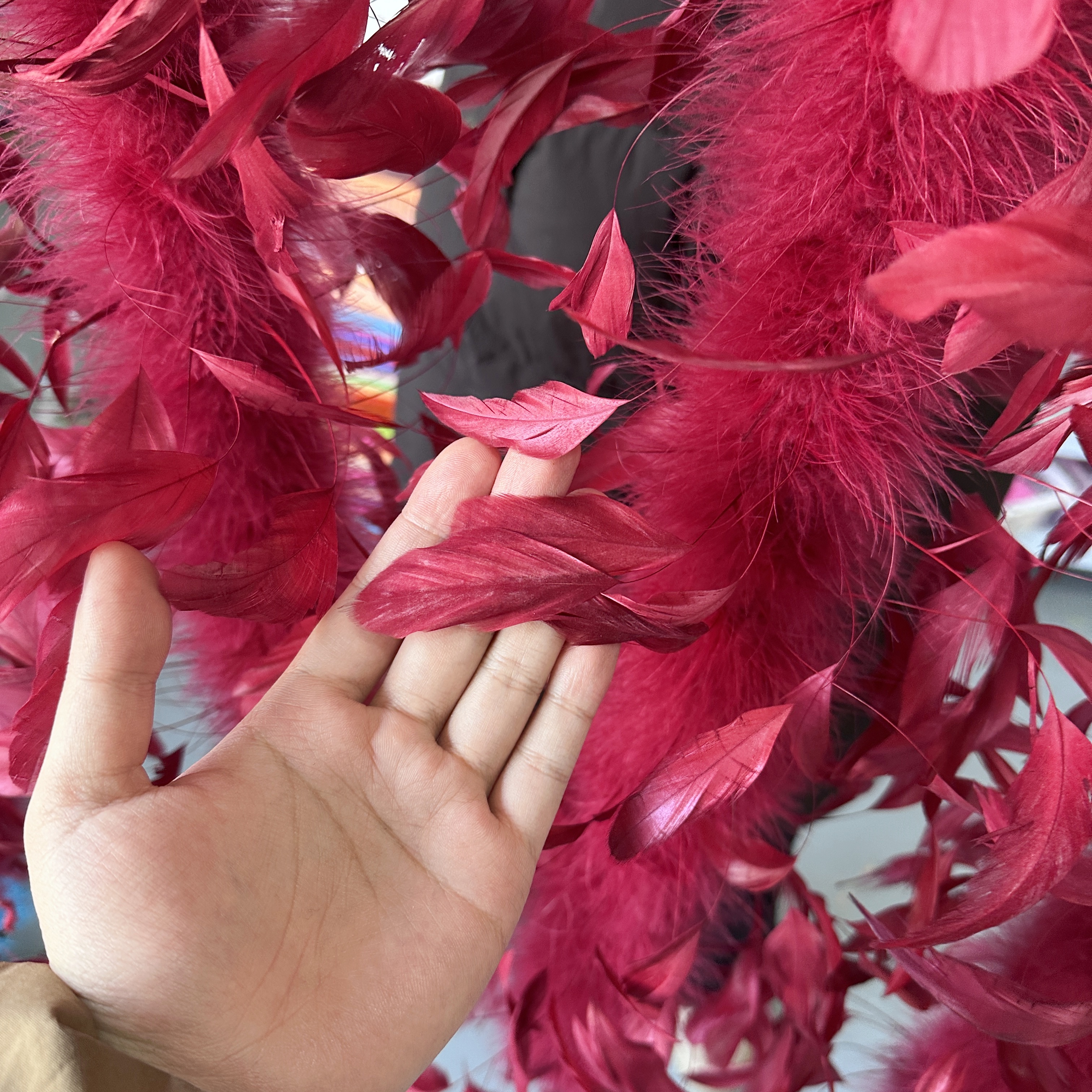 2Meter Burgundy Turkey Marabou - Feather Trim Marabou recension och pris