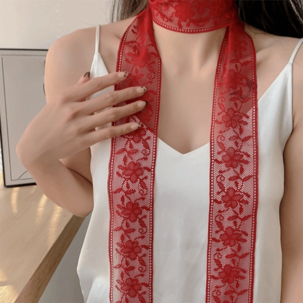 Stylish Floral Lace Printed Sc - Lace Ribbon Trim recension och pris