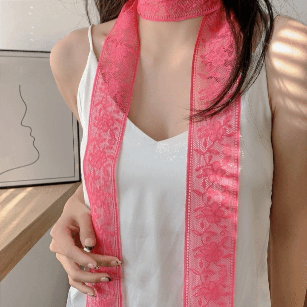 Stylish Floral Lace Printed Sc - Lace Ribbon Trim recension och pris