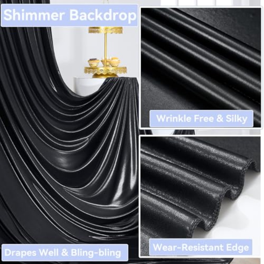 Party backdrop curtain: wrinkl - Sequin Fabric Panel recension och pris