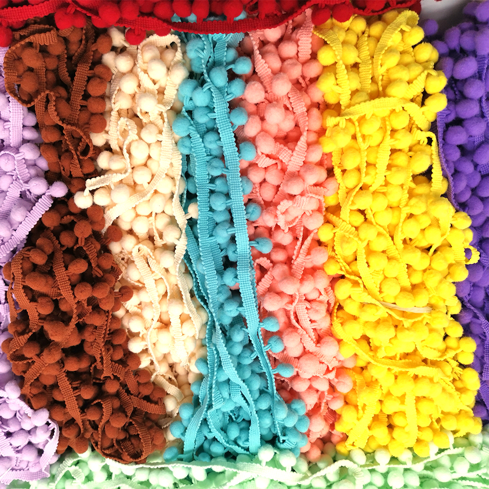 1-5yard Pom pom Fringe Lace Ri - Fringe Ribbon Sewing recension och pris