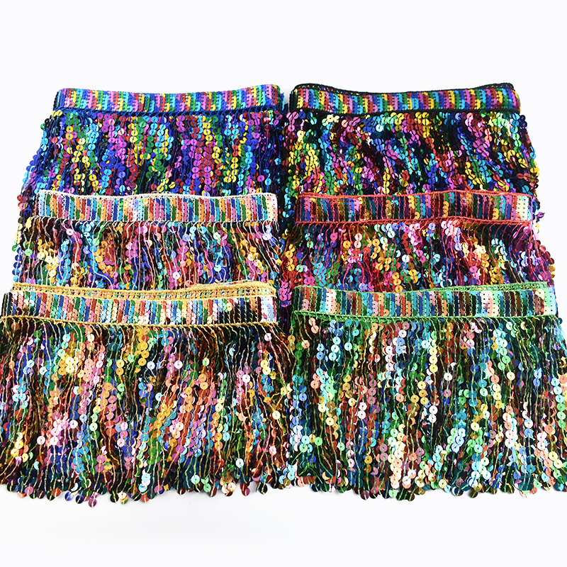 5/10Yards Sequin Fringe Tassel - Beaded Trim Fringe recension och pris