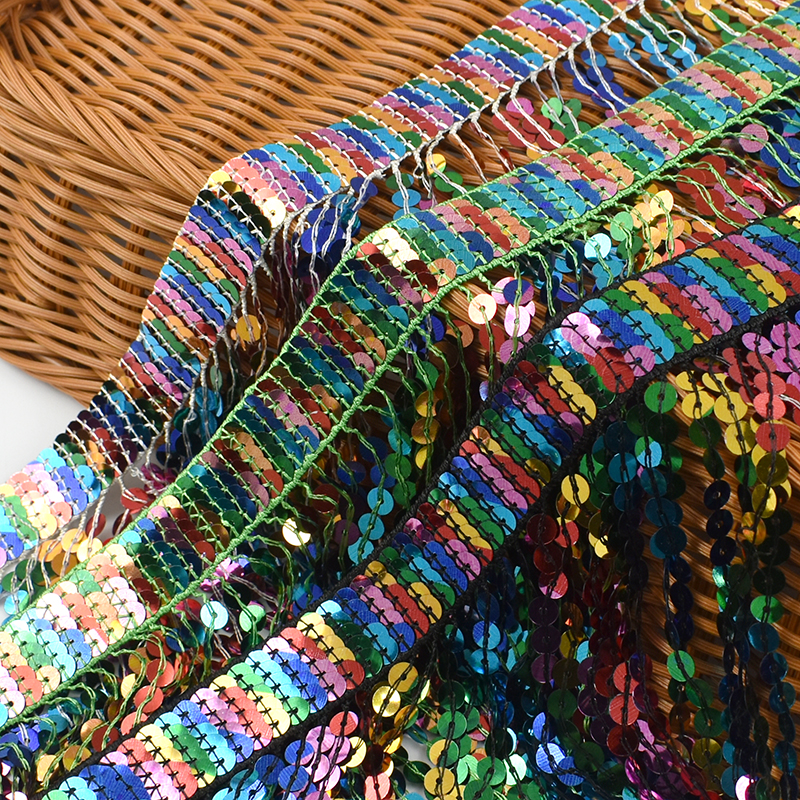 5/10Yards Sequin Fringe Tassel - Beaded Trim Fringe recension och pris