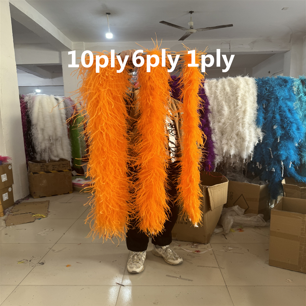 Natural Ostrich Feather Boa 1  - Feather Trim Marabou recension och pris