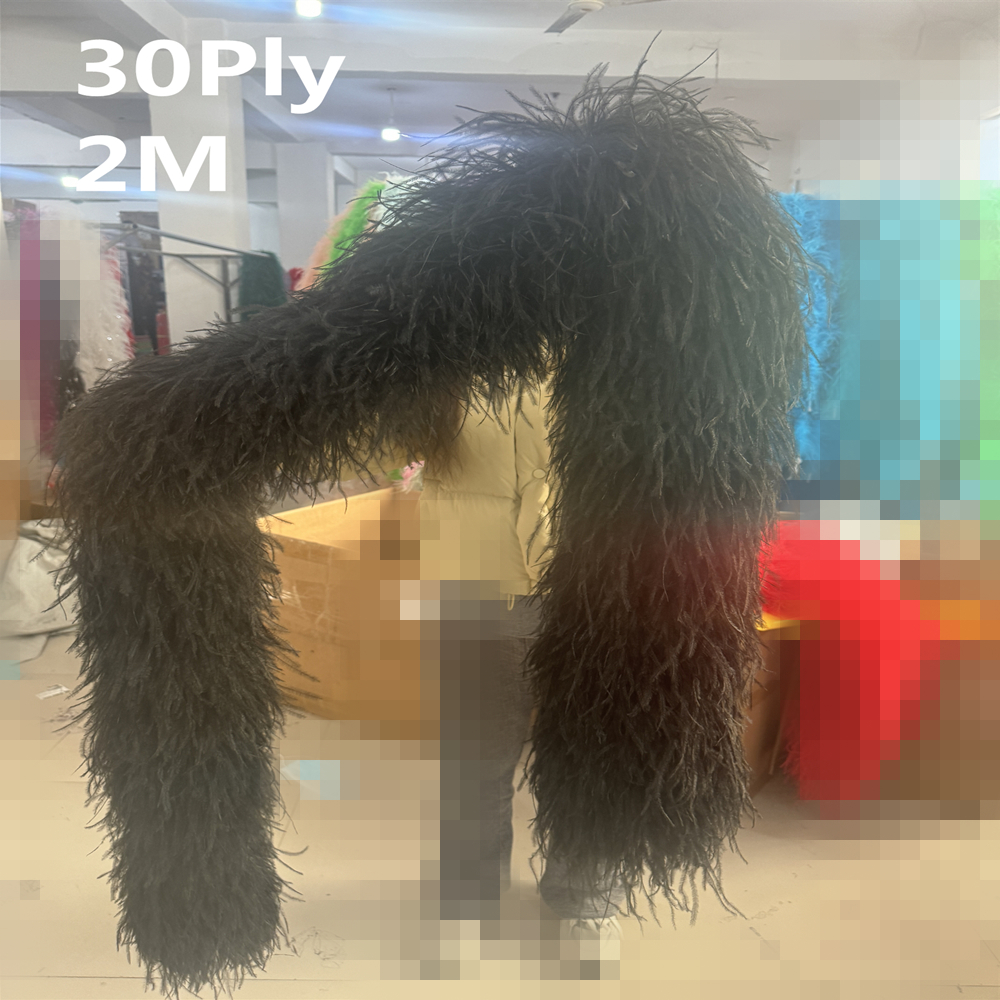 Natural Ostrich Feather Boa 1  - Feather Trim Marabou recension och pris