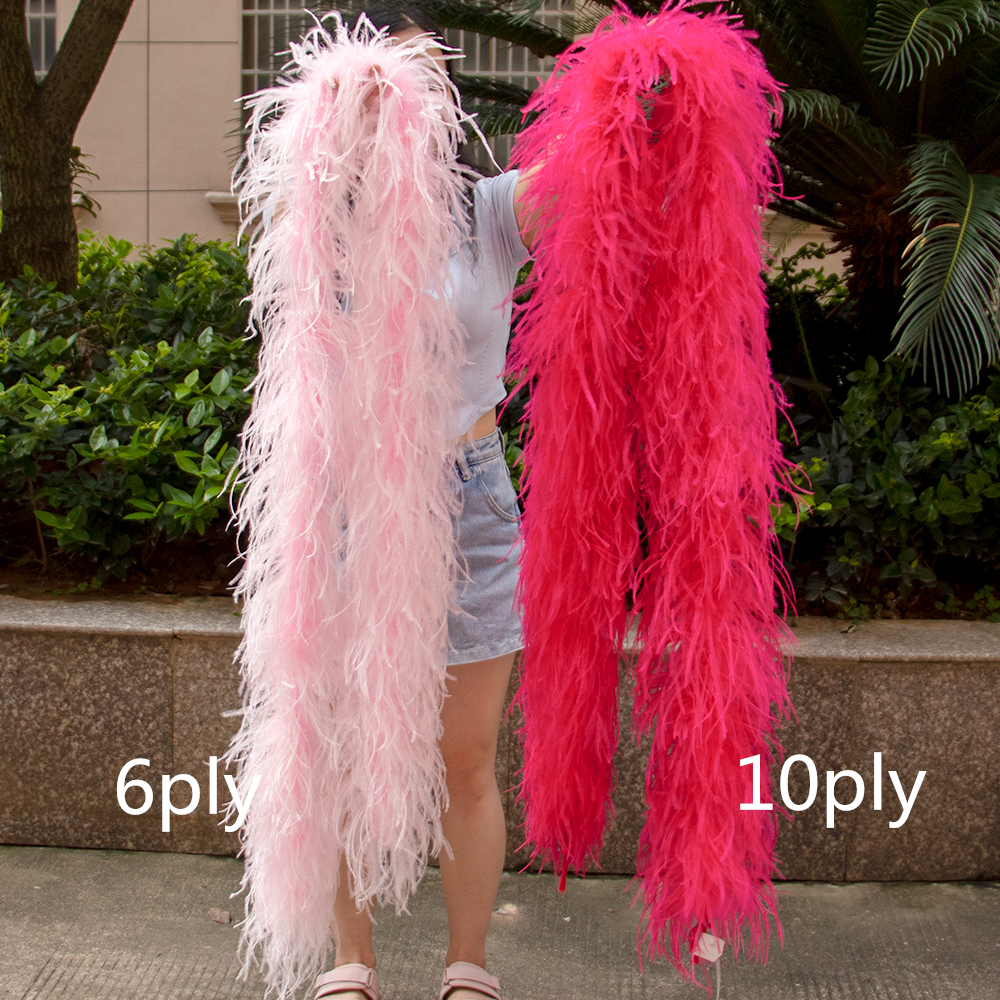 Natural Ostrich Feather Boa 1  - Feather Trim Marabou recension och pris