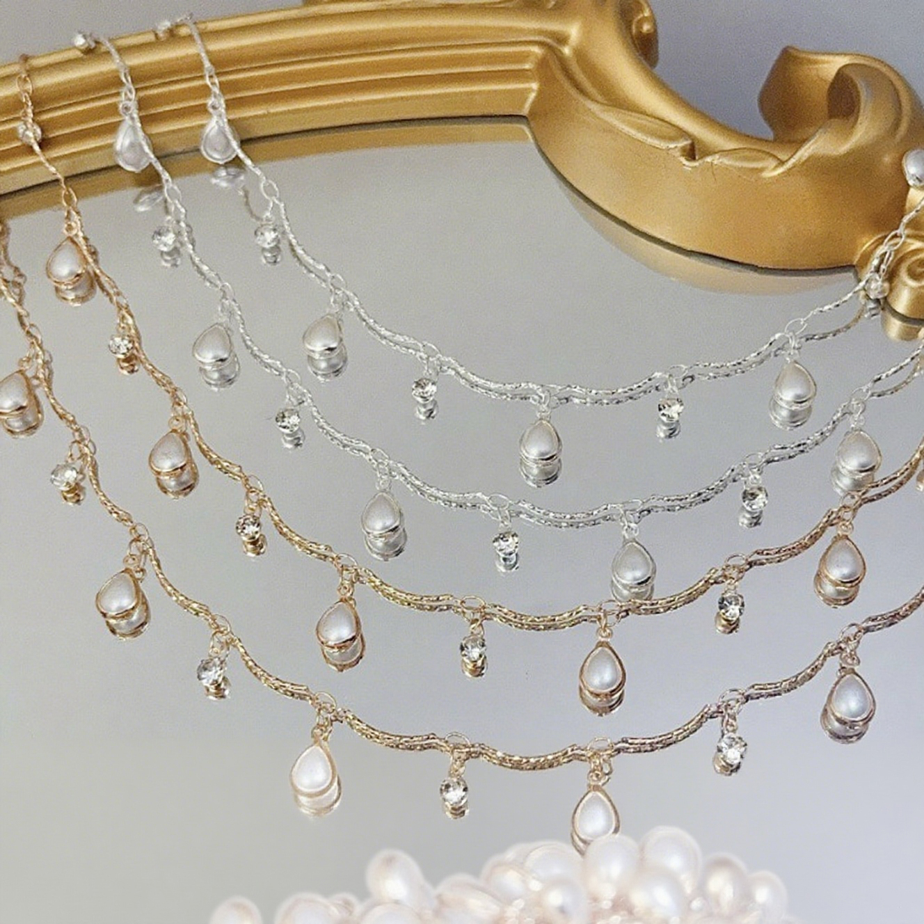0.5/1/2M Exquisite Curved Stic - Pearl Trim Chain recension och pris