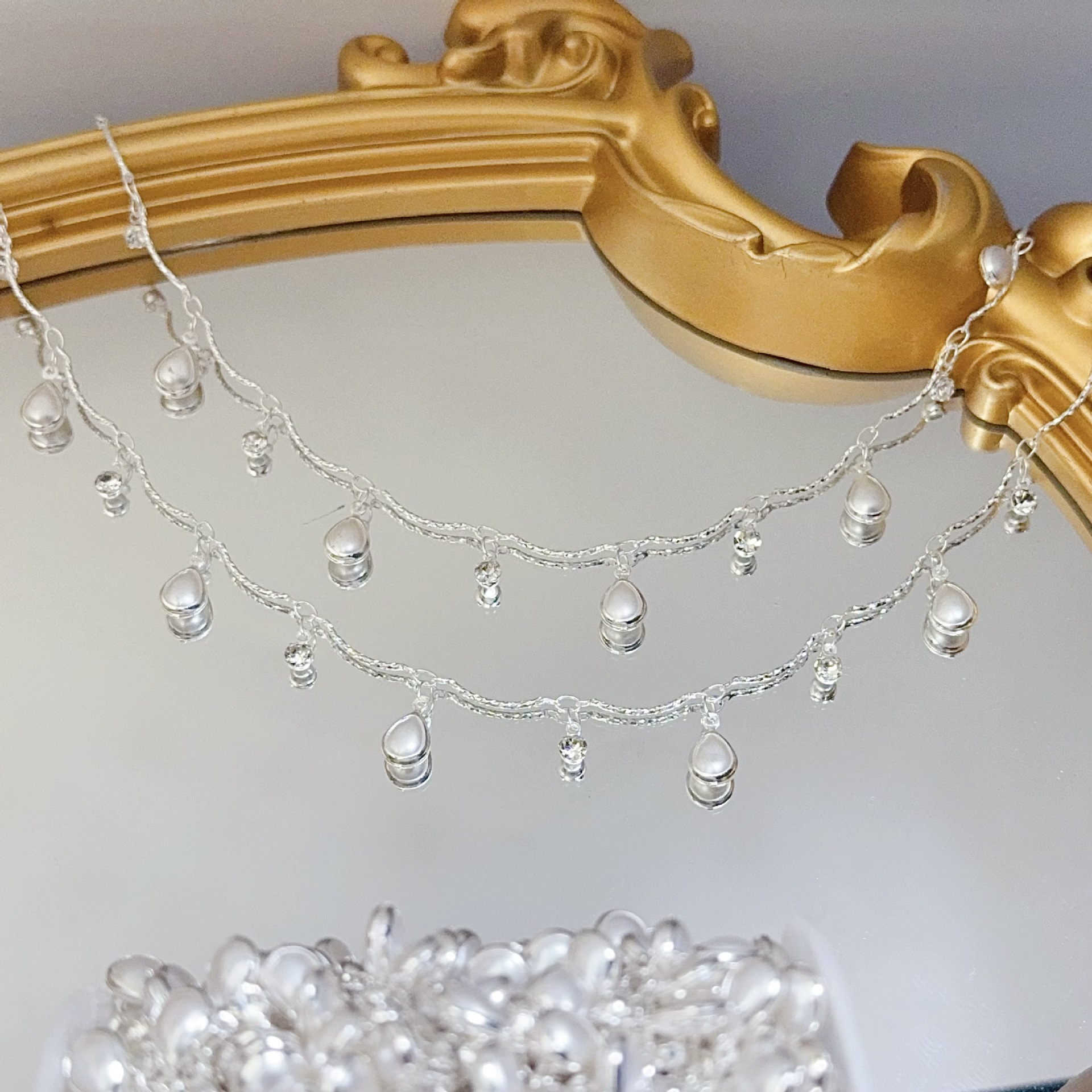 0.5/1/2M Exquisite Curved Stic - Pearl Trim Chain recension och pris
