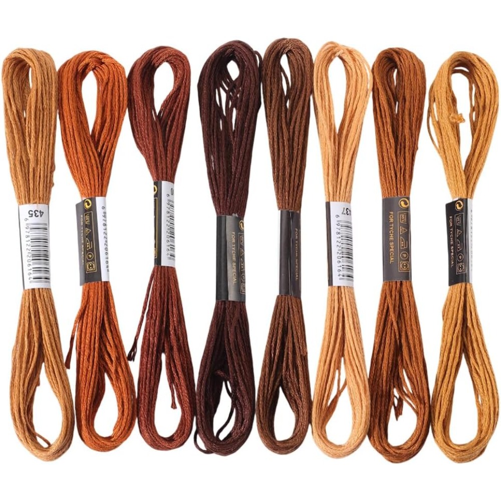 8 Skeins 6 Strands Brown Embro - Embroidery Embellishments recension och pris