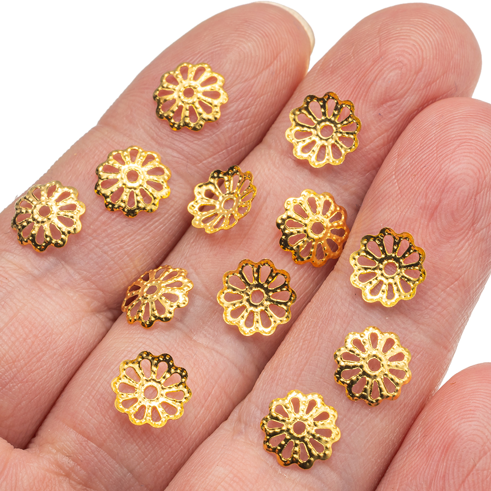 200pcs 7/9mm Filigree Flower H - Embellishment Crafts recension och pris