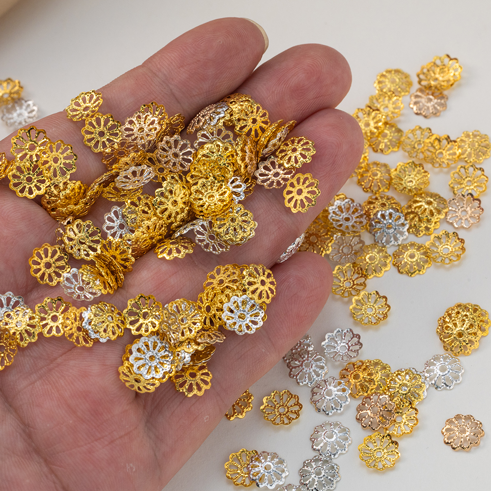 200pcs 7/9mm Filigree Flower H - Embellishment Crafts recension och pris