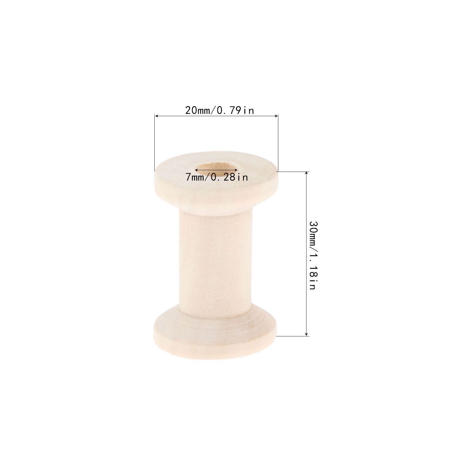 10Pcs Sewing Wooden Bobbins Sp - Organza Ribbon Spool recension och pris