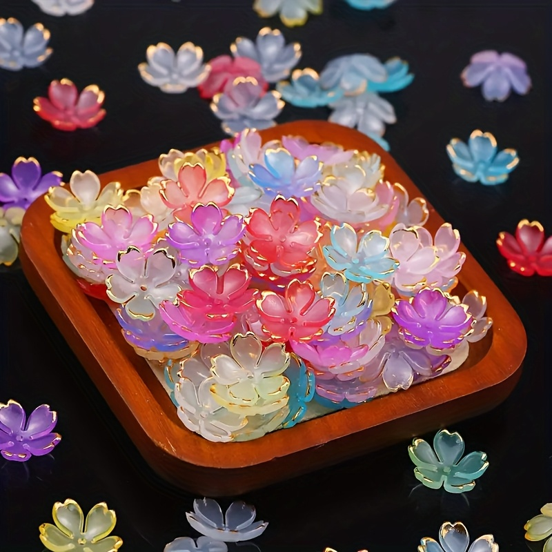 200/100pcs 15mm Colorful Acryl - Embroidery Embellishments recension och pris