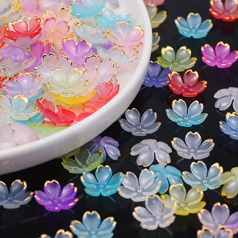 200/100pcs 15mm Colorful Acryl - Embroidery Embellishments recension och pris
