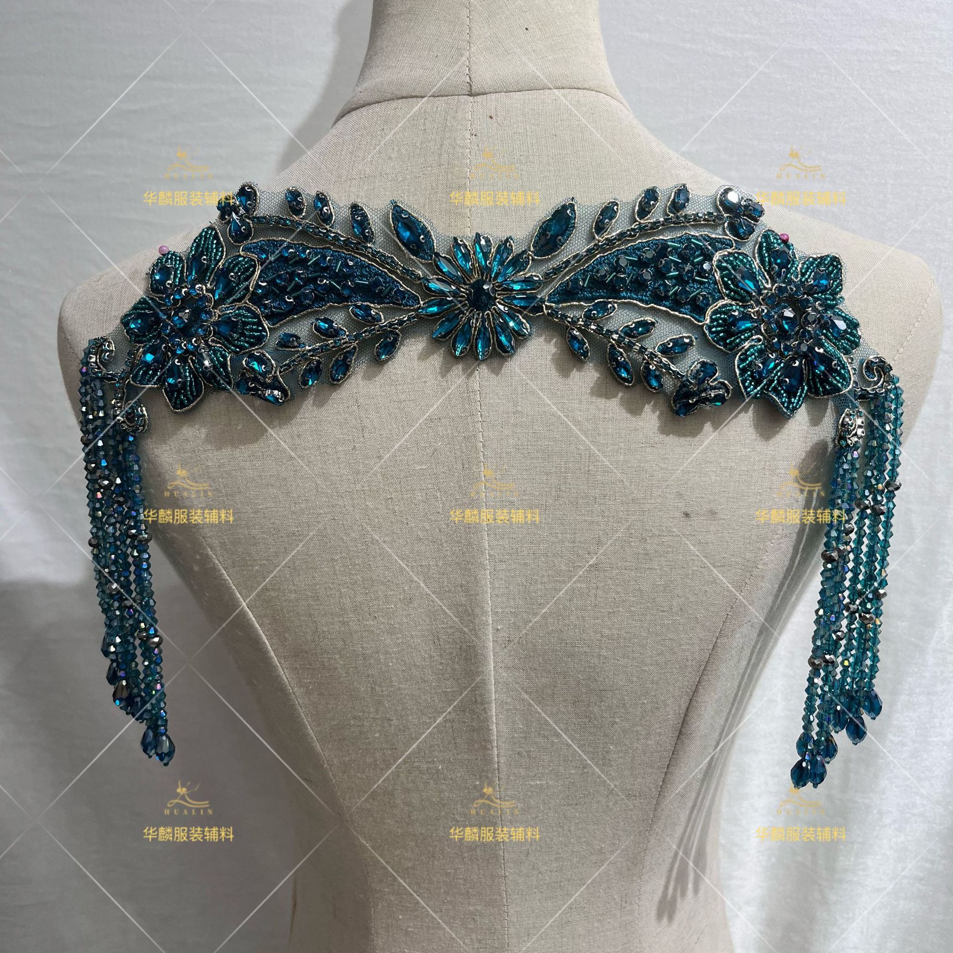 Hand Beaded Fringe Trim with P - Beaded Trim Fringe recension och pris