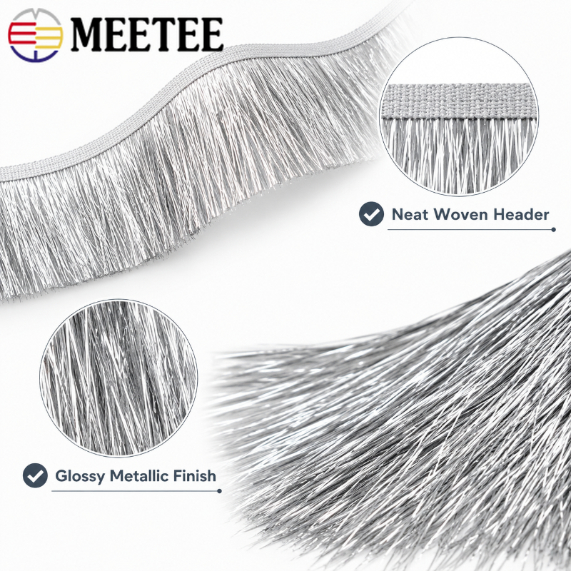 5/10M 10/15/20cm Sequin Tassel - Fringe Ribbon Sewing recension och pris