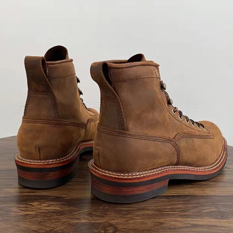 Vintage British Men Ankle Boot - Guipure Lace Panel recension och pris