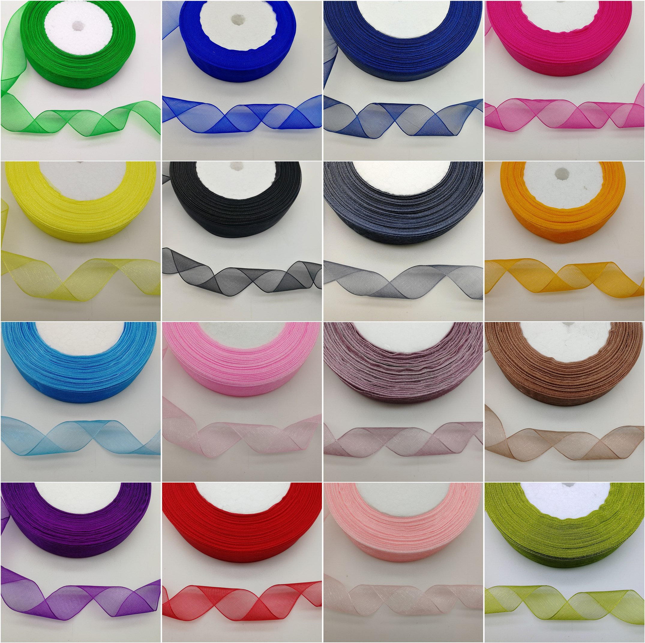 50 Yards 10/20/25mm Width Spoo - Organza Ribbon Spool recension och pris