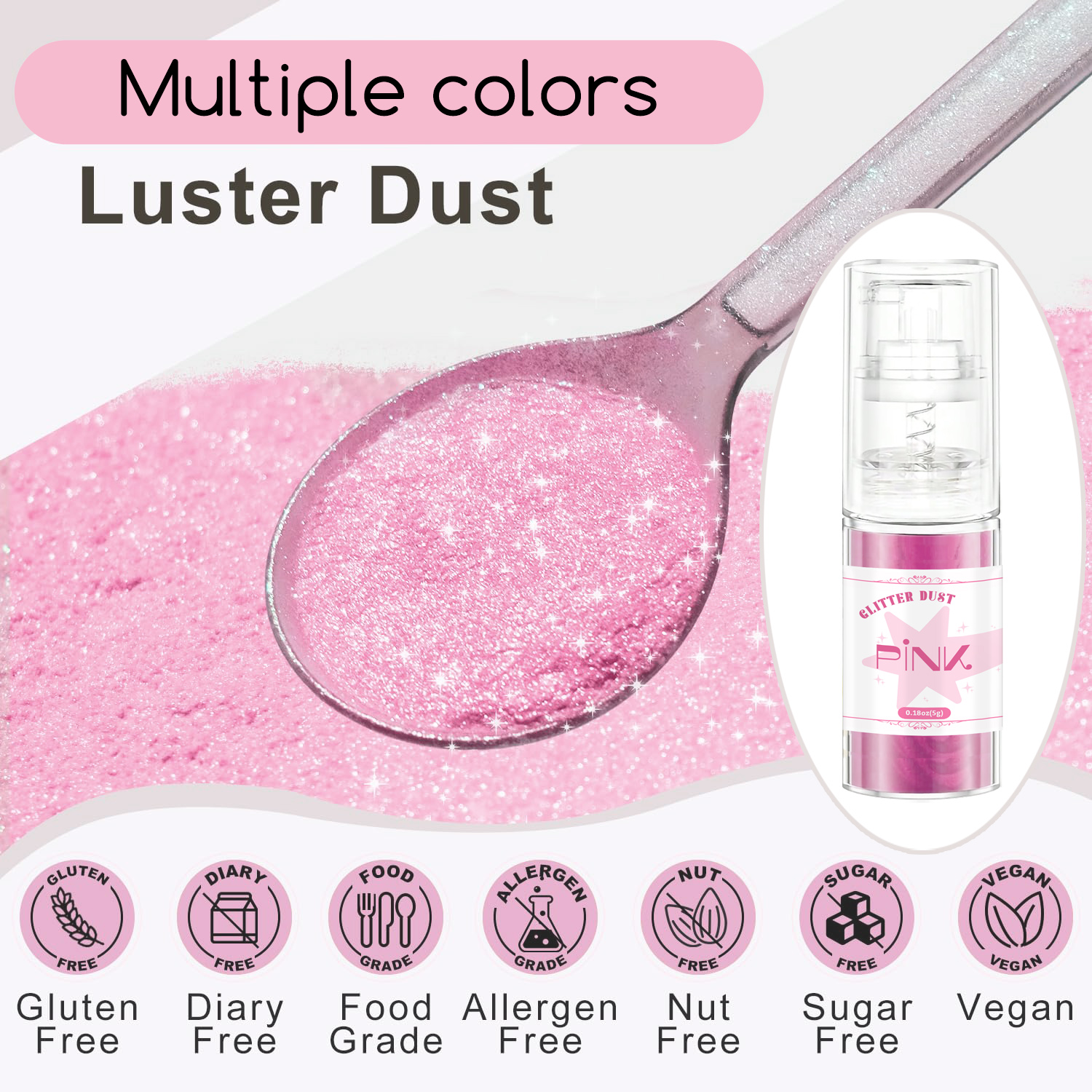 Multicolored Glitter Spray-Shi - Embellishment Crafts recension och pris
