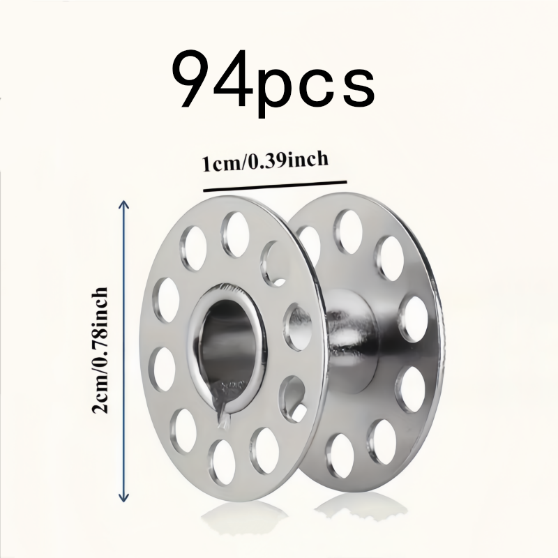 94Pcs Rustproof Metal Bobbins, - Embroidery Craft recension och pris