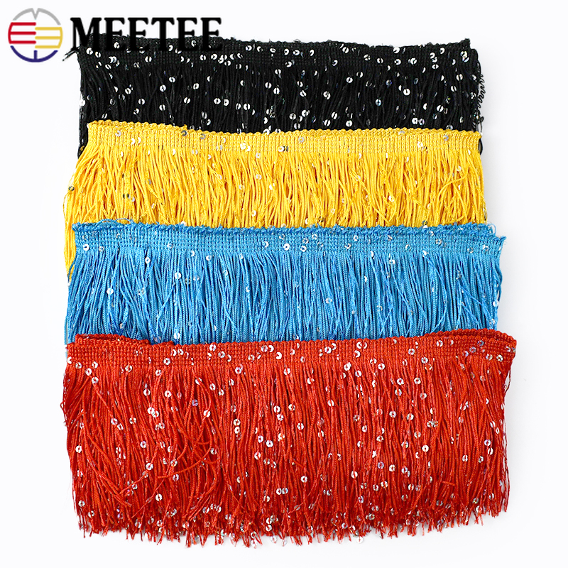 2/4/8M 10cm Colorful Sequin Ta - Fringe Ribbon Sewing recension och pris