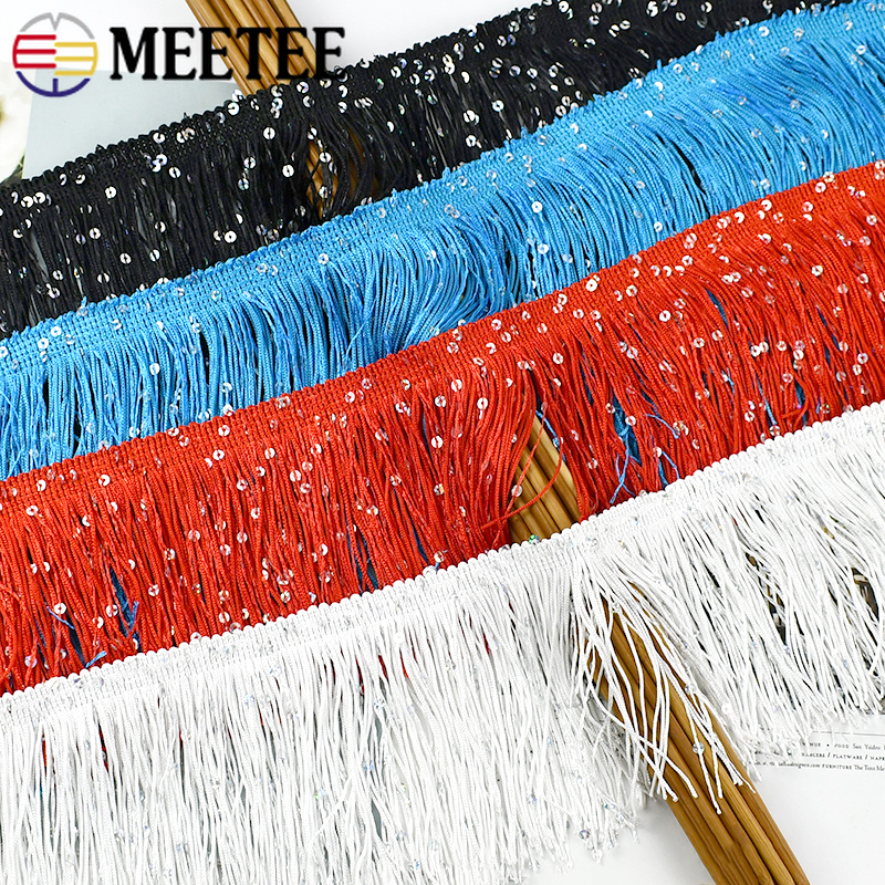 2/4/8M 10cm Colorful Sequin Ta - Fringe Ribbon Sewing recension och pris