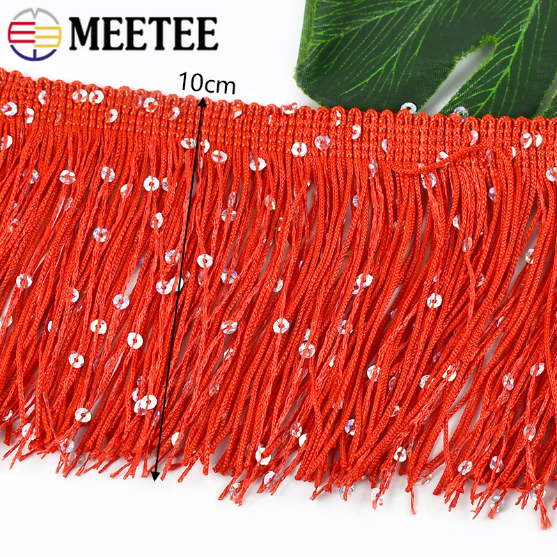 2/4/8M 10cm Colorful Sequin Ta - Fringe Ribbon Sewing recension och pris