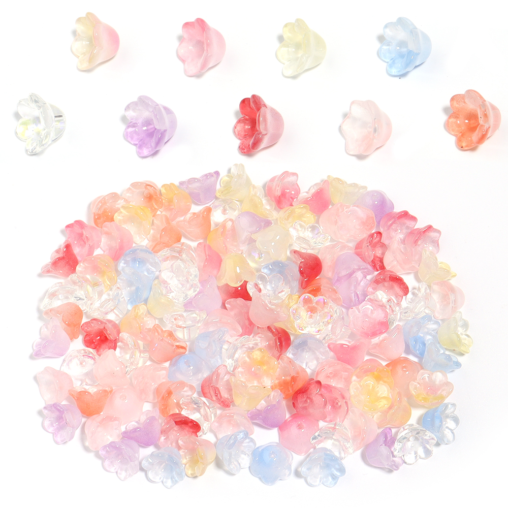 50pcs 12x7.5mm Colorful Lily o - Embellishment Crafts recension och pris