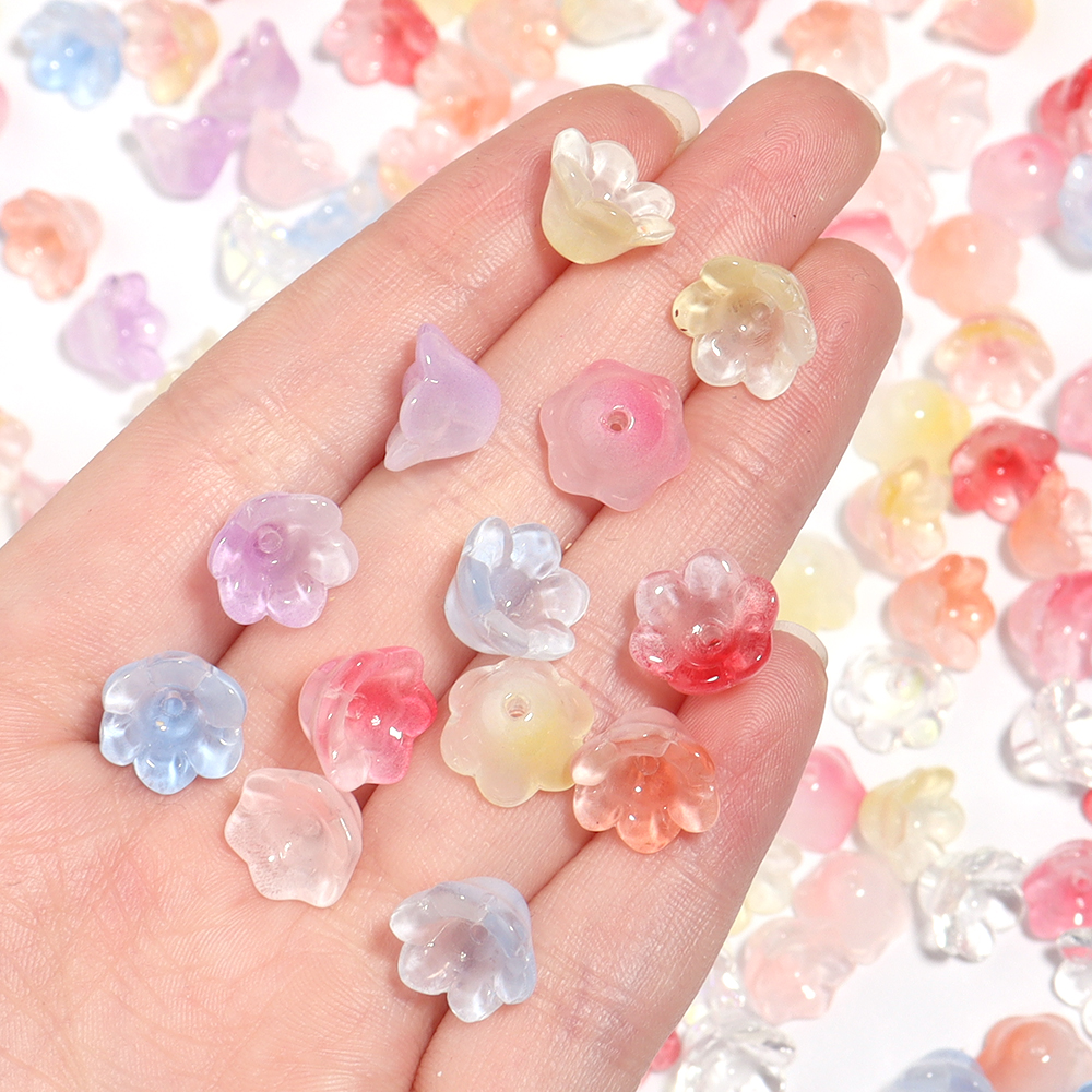 50pcs 12x7.5mm Colorful Lily o - Embellishment Crafts recension och pris