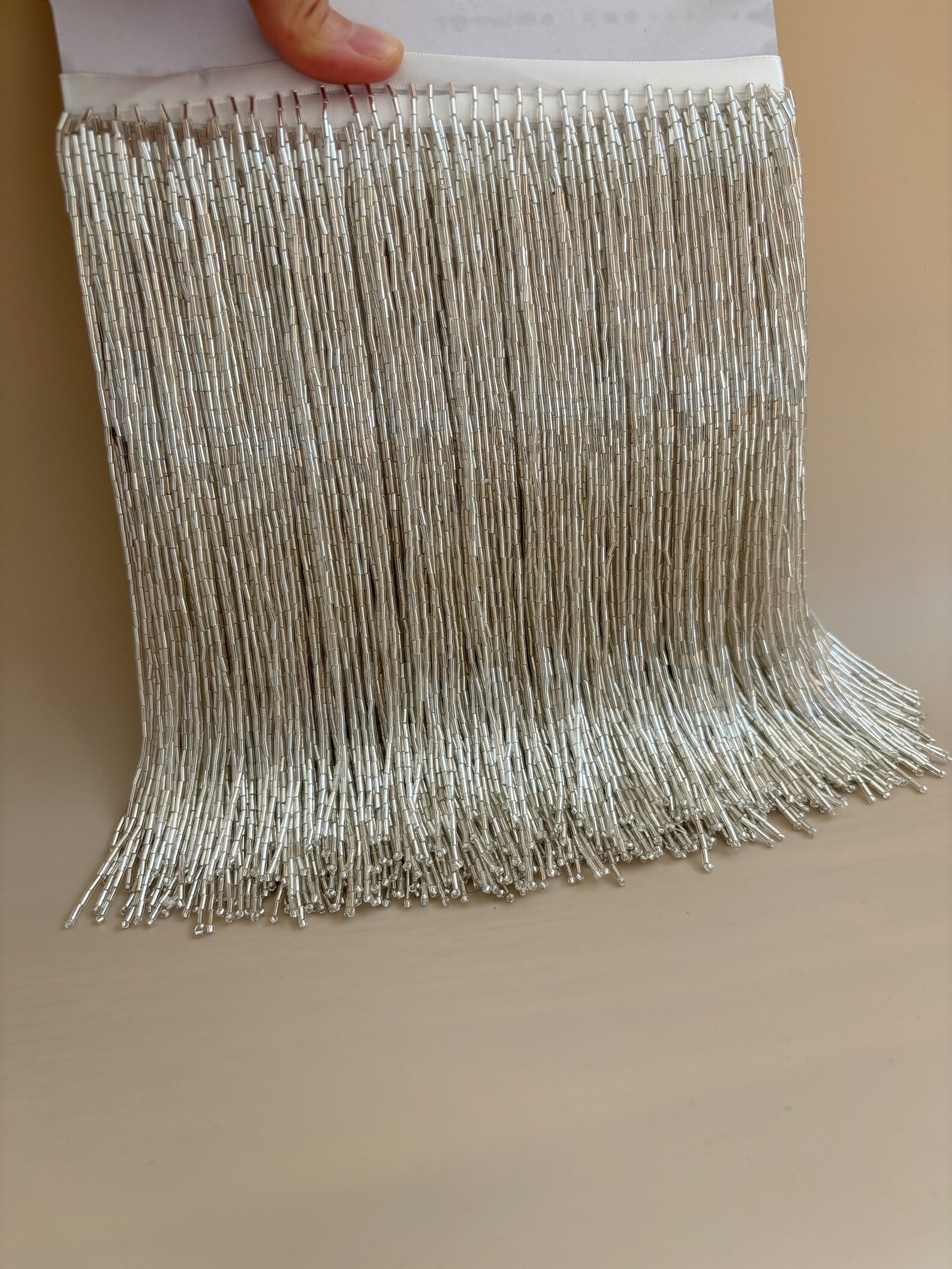 Silver Bead Fringe Trim For Ha - Beaded Trim Fringe recension och pris